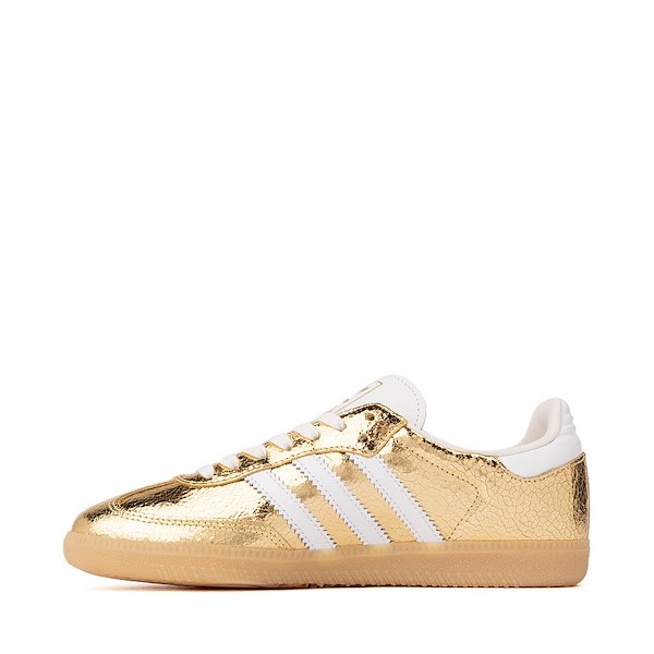 alternate view Womens adidas Samba OG Athletic Shoe - Gold Metallic / White / Core WhiteALT1