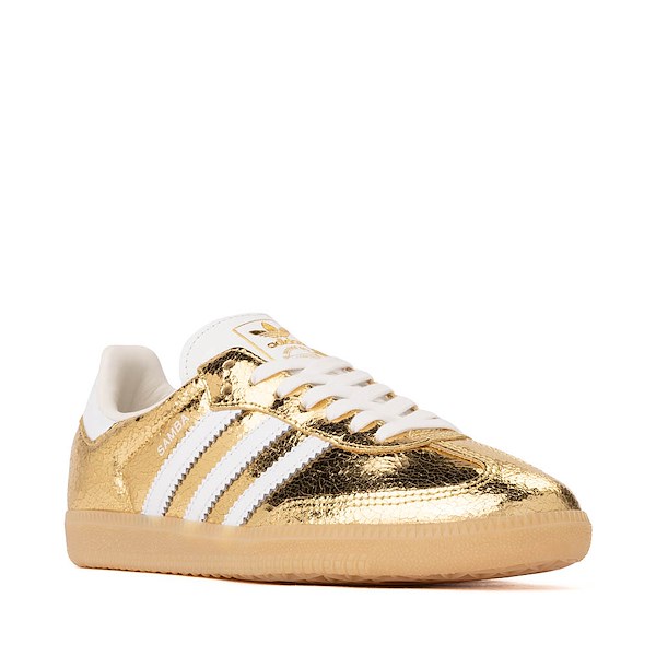 alternate view Womens adidas Samba OG Athletic Shoe - Gold Metallic / White / Core WhiteALT5