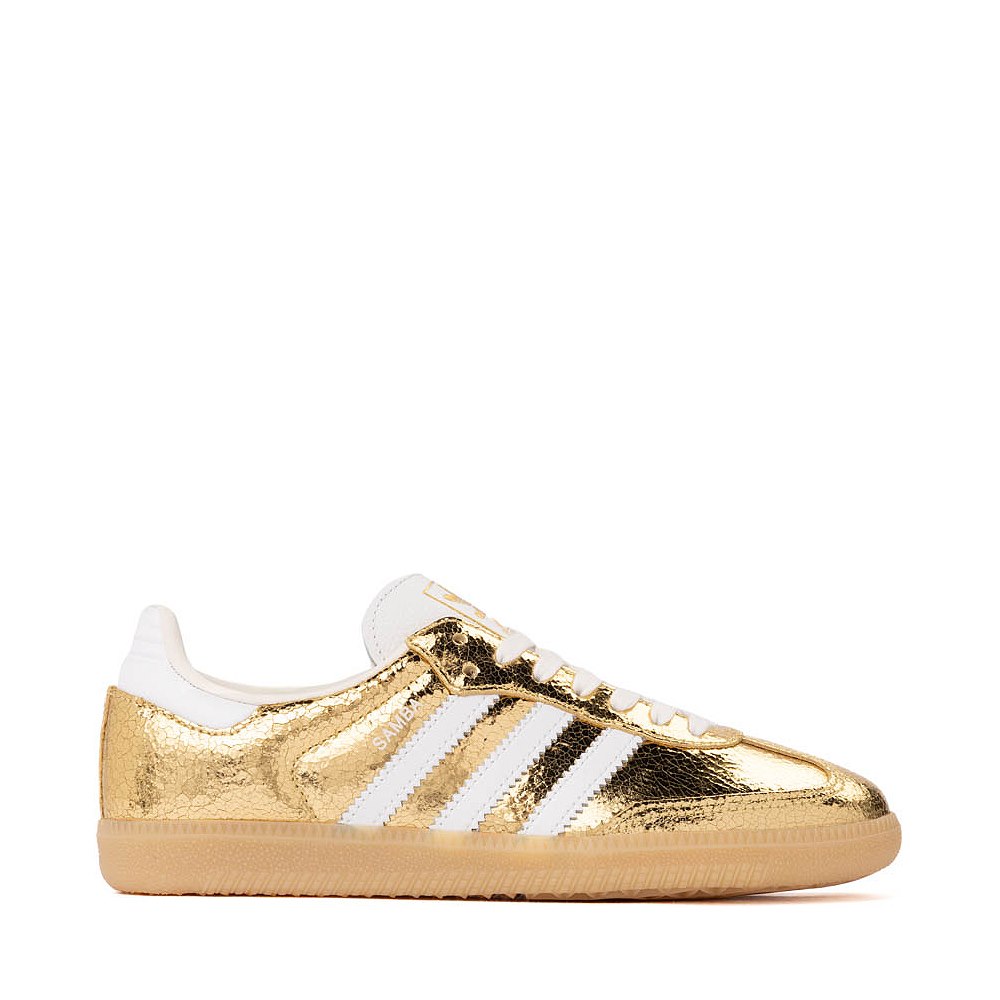 Womens adidas Samba OG Athletic Shoe - Gold Metallic / White / Core White