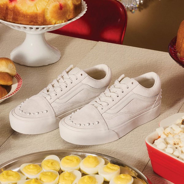 Espadrilles De Skate Vans Old Skool Platform Pearls - Guimauve