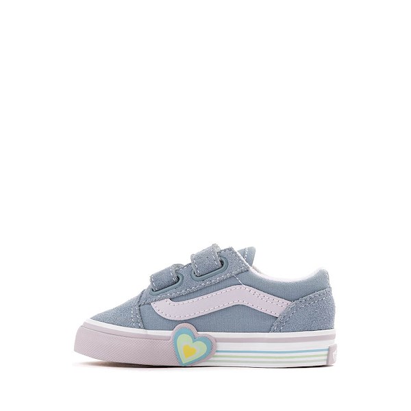 alternate view Vans Old Skool V Heart Skate Shoe - Baby / Toddler - Citadel BlueALT1