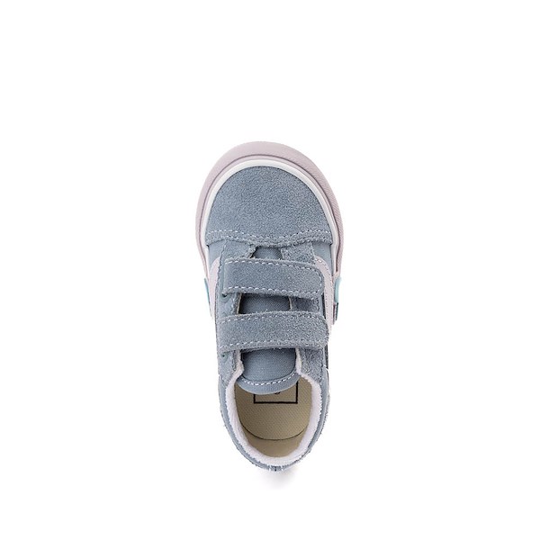 alternate view Vans Old Skool V Heart Skate Shoe - Baby / Toddler - Citadel BlueALT2