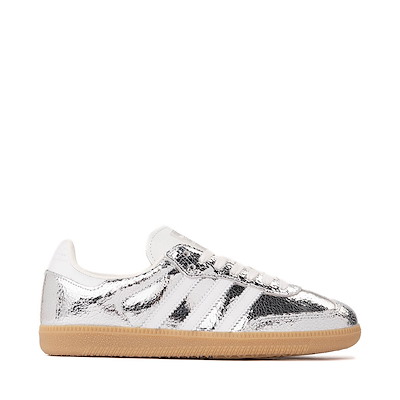 Main view of Womens adidas Samba OG Athletic Shoe - Silver Metallic / White / Core White