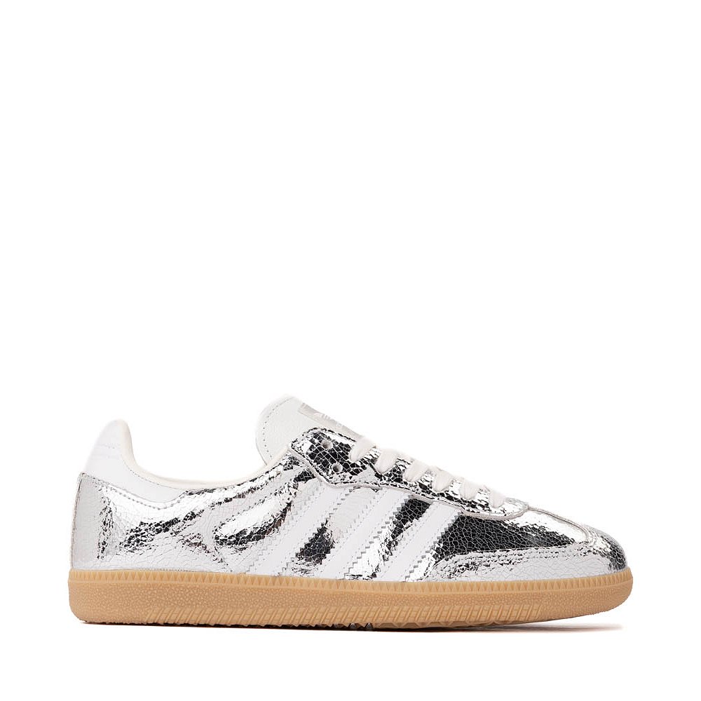 Womens adidas Samba OG Athletic Shoe - Silver Metallic / White / Core White