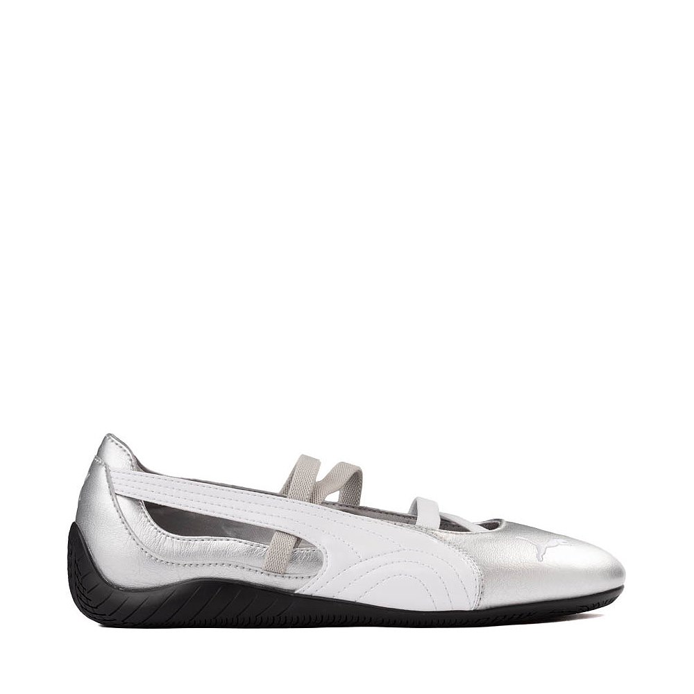 Womens PUMA Speedcat Ballet Metallic Sneaker - Silver / PUMA White