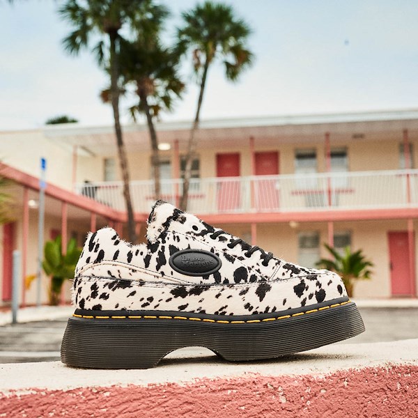 Chaussure décontractée à plateforme Dr. Martens Buzz 5 œillets pour femmes - Dalmatien