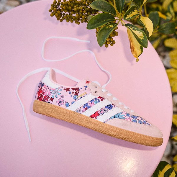 alternate view adidas x Liberty London Samba OG Athletic Shoe - Big Kid - Clear Pink / Cloud White / GumHERO
