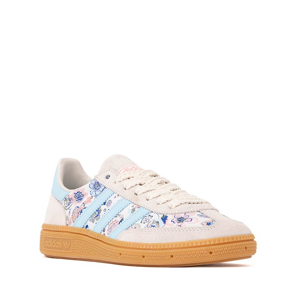 alternate view adidas x Liberty London Handball Spezial Athletic Shoe - Big Kid - Off White / Icey Blue / GumALT5