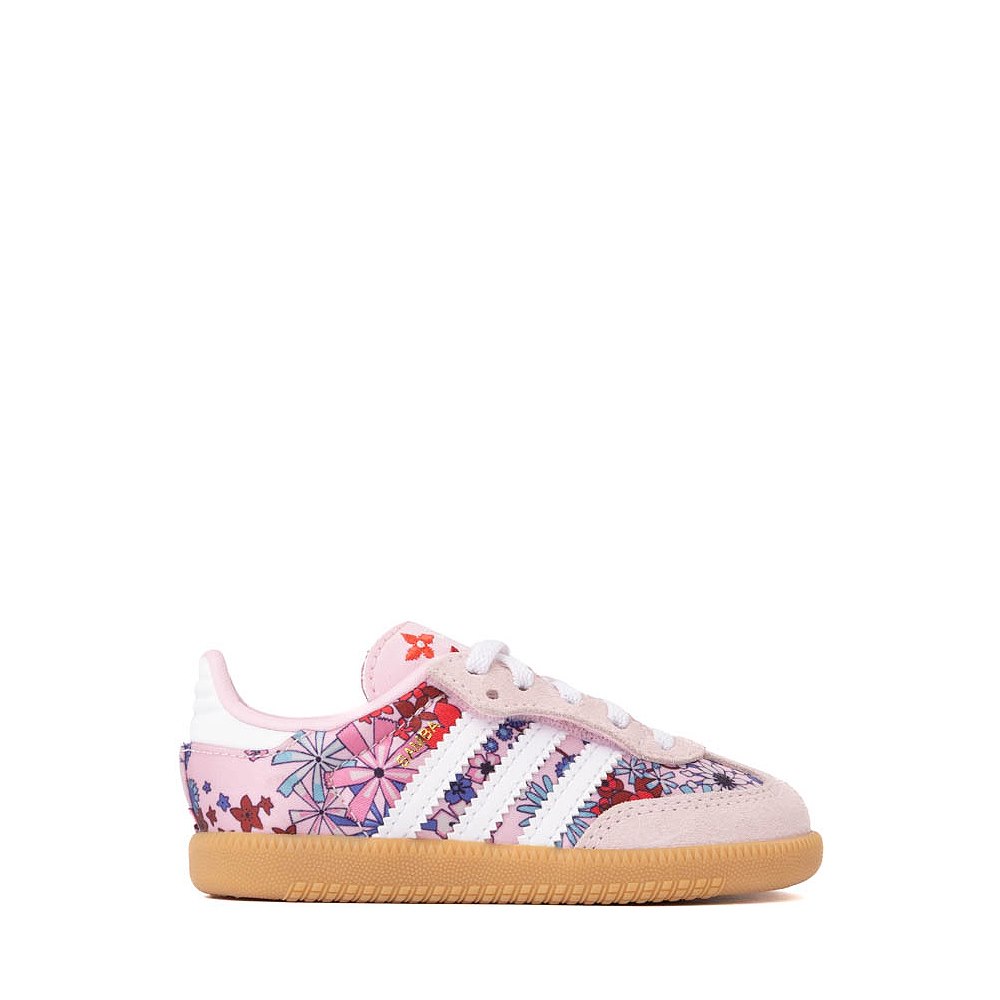 adidas x Liberty London Samba OG Comfort Closure Elastic Lace Athletic Shoe - Baby / Toddler - Clear Pink / Cloud White / Gum