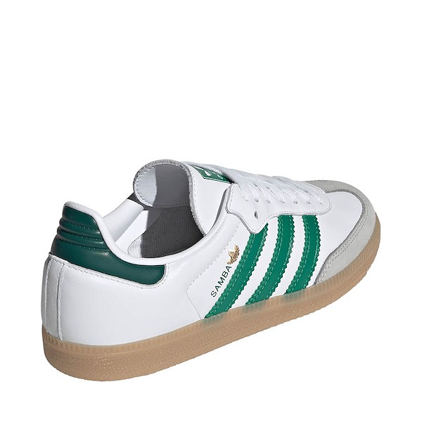 alternate view Womens adidas Samba OG Athletic Shoe - Cloud White / Bold Green / Collegiate GreenALT4