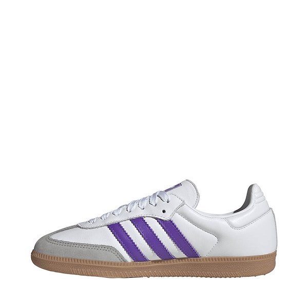 alternate view Womens adidas Samba OG Athletic Shoe - Cloud White / Purple Rush / Grey OneALT1