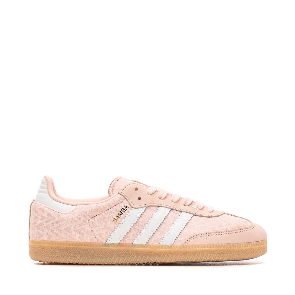 Womens adidas Samba OG Athletic Shoe - Sandy Pink / Cloud White / Gold Metallic