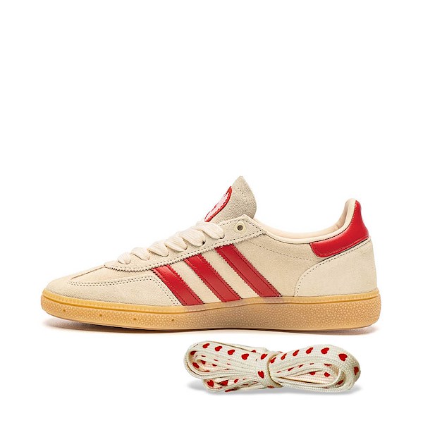 alternate view Womens adidas Handball Spezial Athletic Shoe - Cream White / Better Scarlet / Sandy PinkALT1