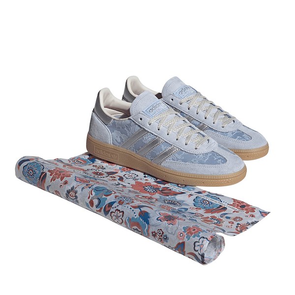 alternate view Womens adidas x Liberty London Handball Spezial Athletic Shoe - Crystal Sky / Silver Metallic / Chalk WhiteALT1D