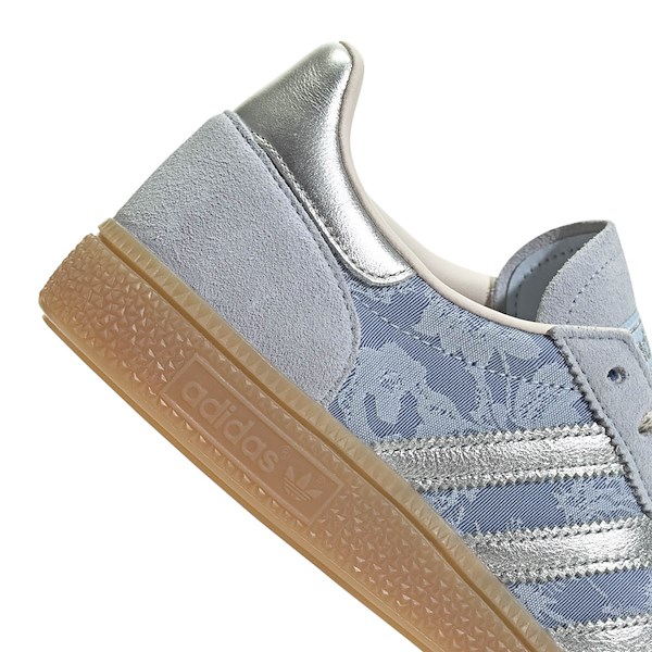 alternate view Womens adidas x Liberty London Handball Spezial Athletic Shoe - Crystal Sky / Silver Metallic / Chalk WhiteALT4B