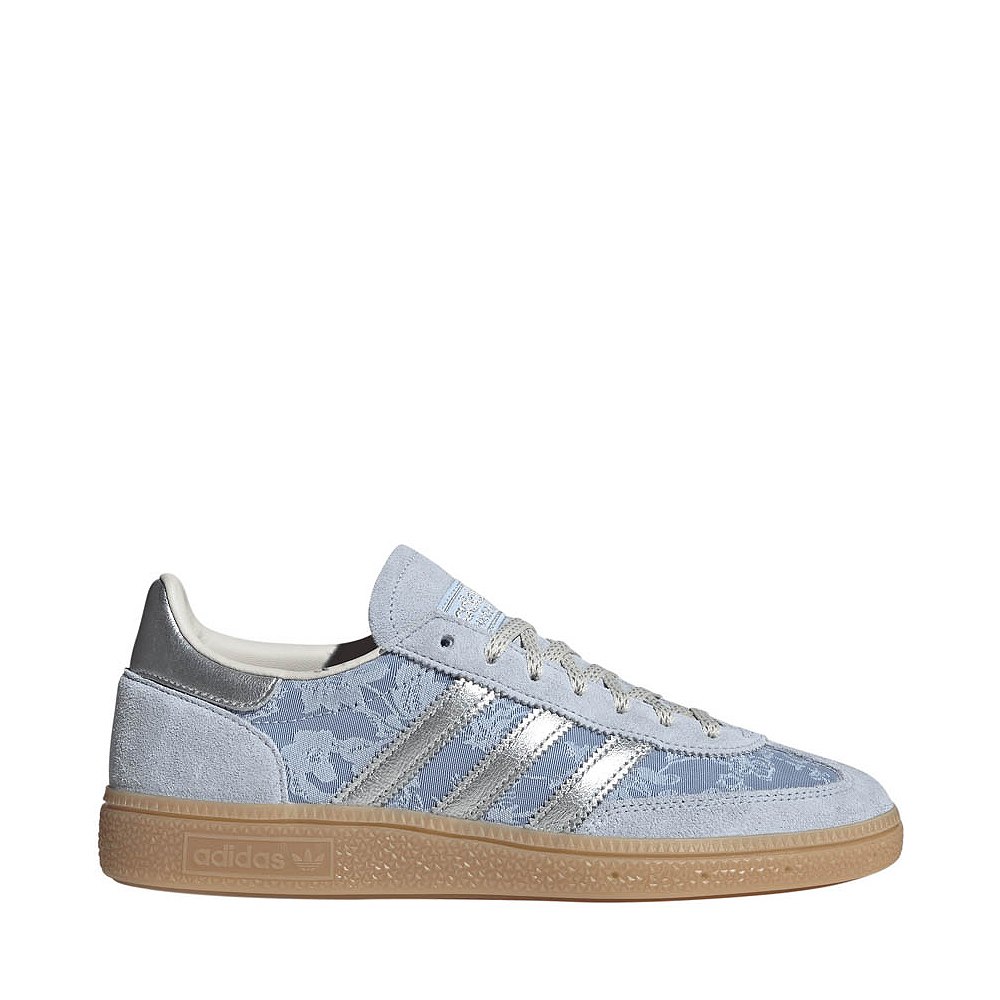 Womens adidas x Liberty London Handball Spezial Athletic Shoe - Crystal Sky / Silver Metallic / Chalk White