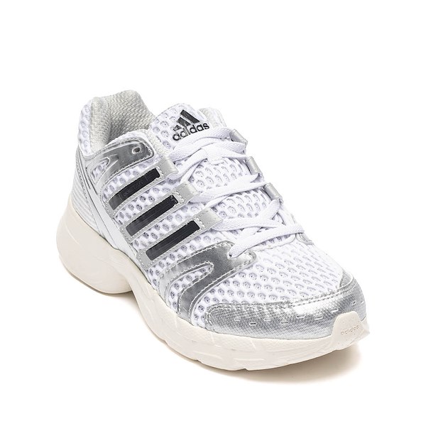 alternate view adidas Adistar Control 5 Athletic Shoe - Little Kid - Cloud White / Silver Metallic / Grey OneALT5
