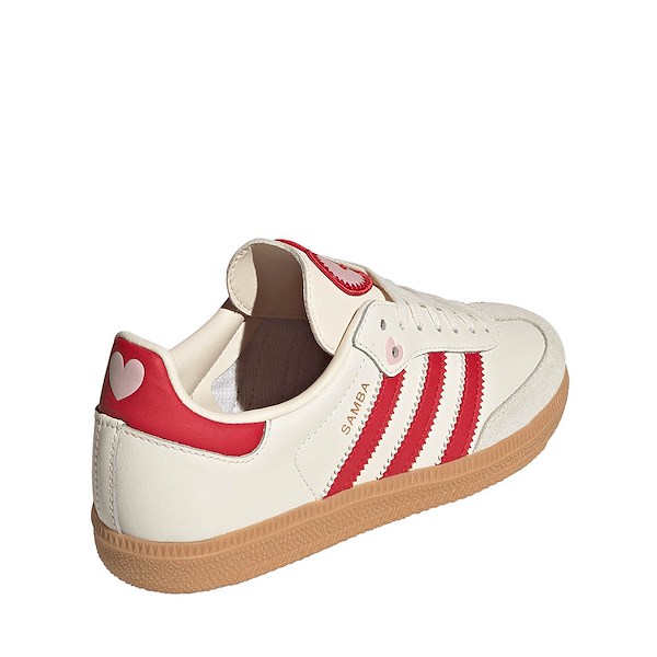 alternate view adidas Samba OG Athletic Shoe - Big Kid - Cream White / Better Scarlet / GumALT4