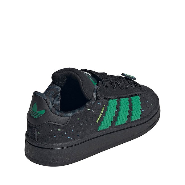 adidas x Minecraft Campus '00s Comfort Closure Elastic Lace Shoe - Little Kid Core Black / Semi Court Green Solar