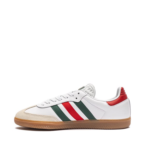 alternate view Mens adidas Samba OG Athletic Shoe - White / Better Scarlet / Team Dark GreenALT1