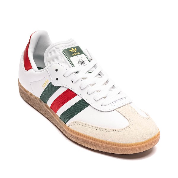 alternate view Mens adidas Samba OG Athletic Shoe - White / Better Scarlet / Team Dark GreenALT5