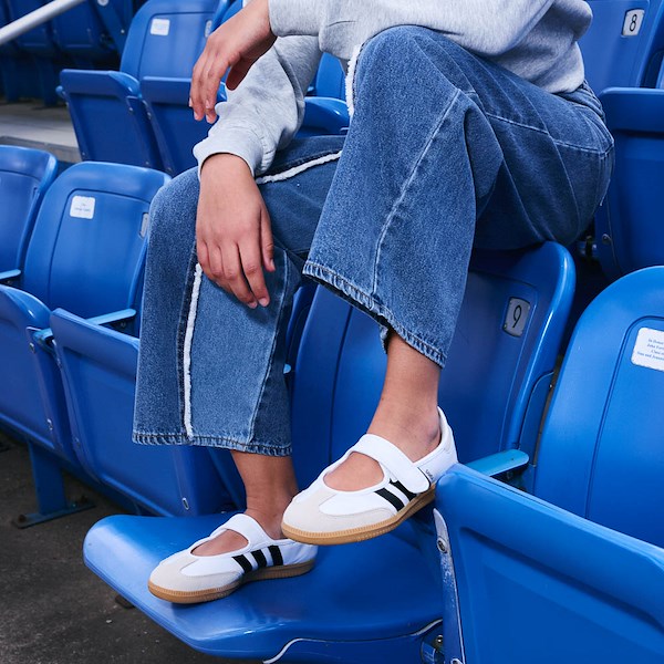 alternate view Womens adidas Samba Jane Athletic Shoe - Cloud White / Alumina / Core BlackALT1C