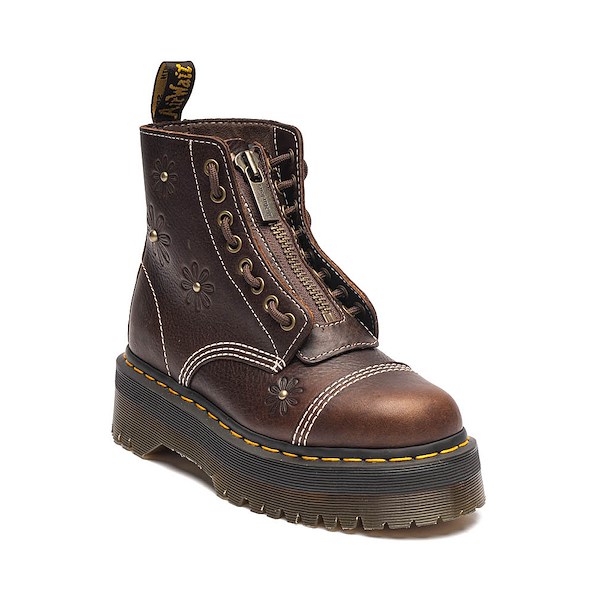 alternate view Womens Dr. Martens Sinclair Flower Platform Boot - Dark BrownALT5