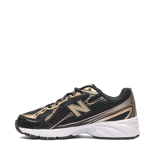 alternate view Womens New Balance 740 Athletic Shoe - Black / Gold / WhiteALT1