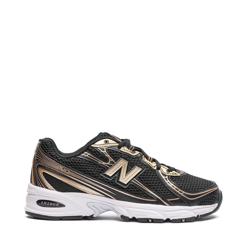 Womens New Balance 740 Athletic Shoe - Black / Gold / White