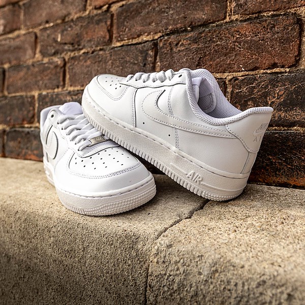 alternate view Womens Nike Air Force 1 '07 Athletic Shoe - White / White / White / WhiteHERO
