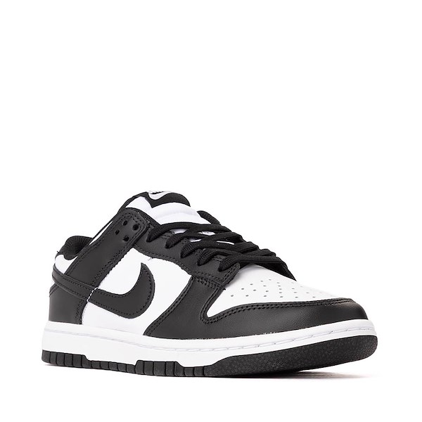 alternate view Womens Nike Dunk Low Athletic Shoe - White / Black / WhiteALT5