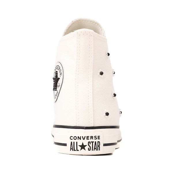 alternate view Converse Chuck Taylor All Star High-Top Beaded Sneaker - Egret / BlackALT4