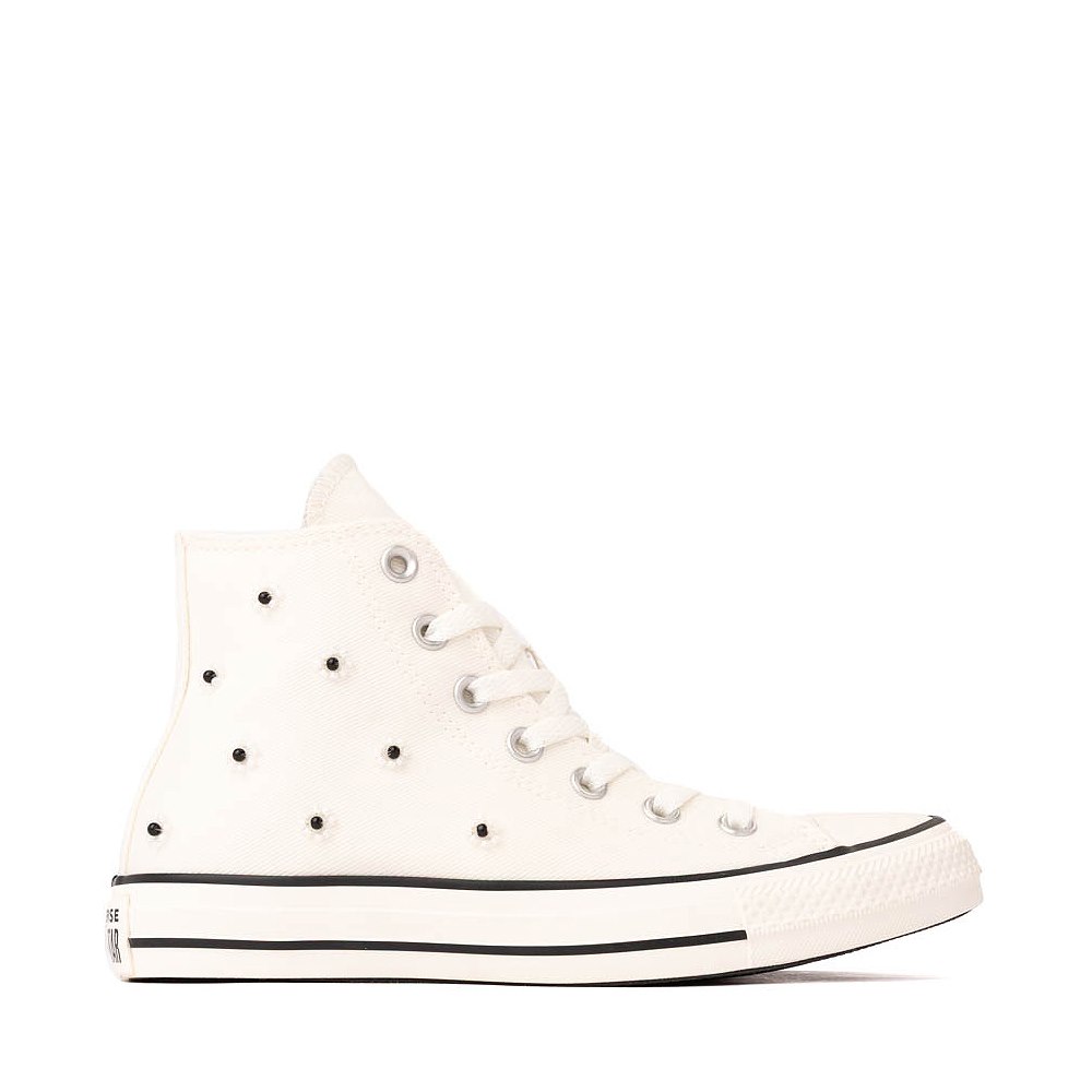 Converse Chuck Taylor All Star High-Top Beaded Sneaker - Egret / Black