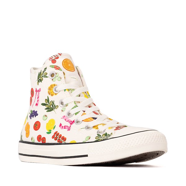 alternate view Converse Chuck Taylor All Star High-Top Market Essentials Sneaker - Egret / Pink / RedALT5