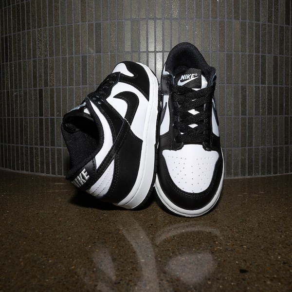 Chaussure athlétique Nike Dunk Low - Enfant Blanc / Noir