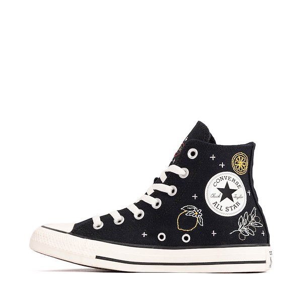 alternate view Converse Chuck Taylor All Star High-Top Market Essentials Sneaker - Black / Red / Gold PalmALT1