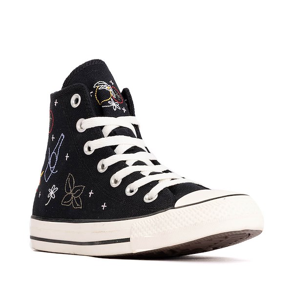 alternate view Converse Chuck Taylor All Star High-Top Market Essentials Sneaker - Black / Red / Gold PalmALT5