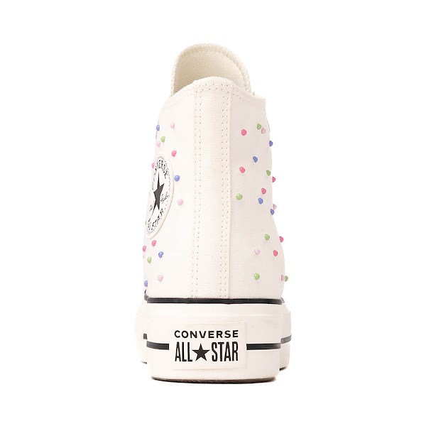 alternate view Womens Converse Chuck Taylor All Star Lift Mini Studs High-Top Sneaker - Egret / Very Peri / BlackALT4