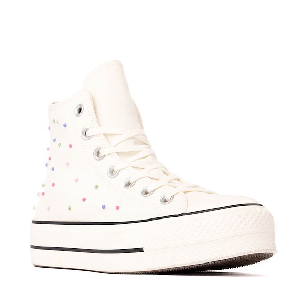 alternate view Womens Converse Chuck Taylor All Star Lift Mini Studs High-Top Sneaker - Egret / Very Peri / BlackALT5