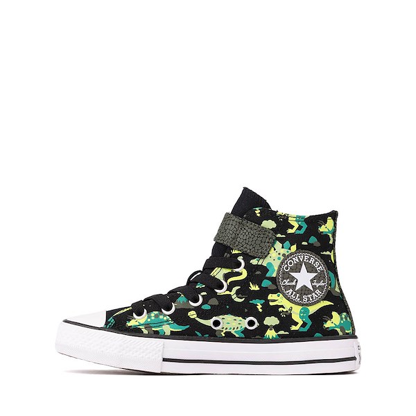alternate view Converse Chuck Taylor All Star Dinos Easy-On High-Top Sneaker - Little Kid - Black / White / Neon Mantis GreenALT1