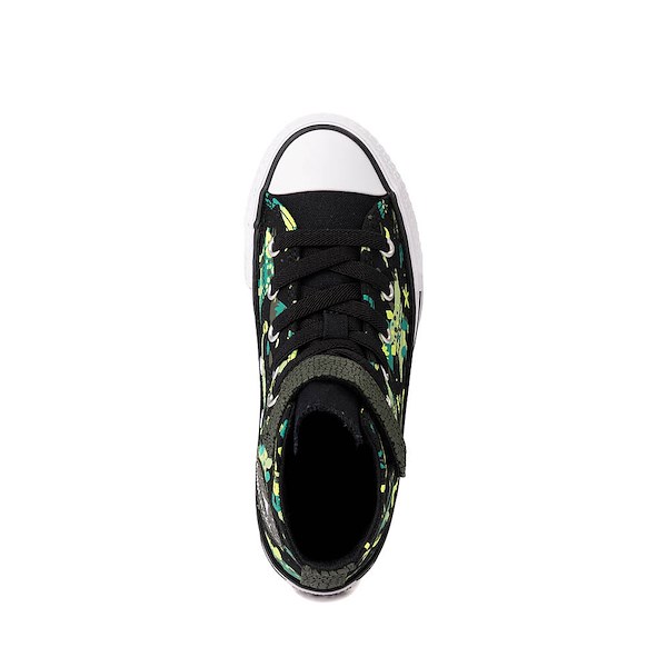 alternate view Converse Chuck Taylor All Star Dinos Easy-On High-Top Sneaker - Little Kid - Black / White / Neon Mantis GreenALT2