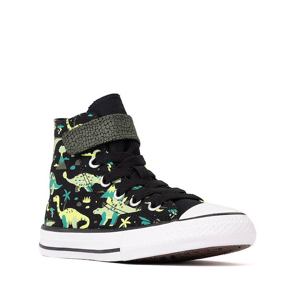 alternate view Converse Chuck Taylor All Star Dinos Easy-On High-Top Sneaker - Little Kid - Black / White / Neon Mantis GreenALT5