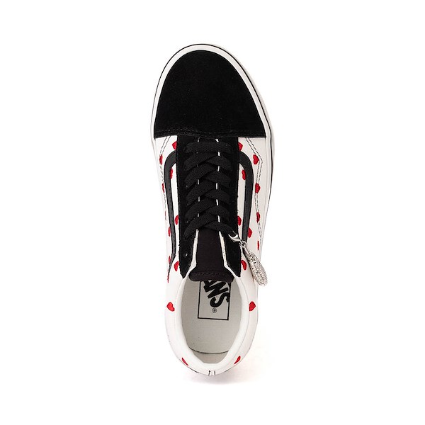 alternate view Vans Old Skool Red Hot Hearts Skate Shoe - Black / White / RedALT2