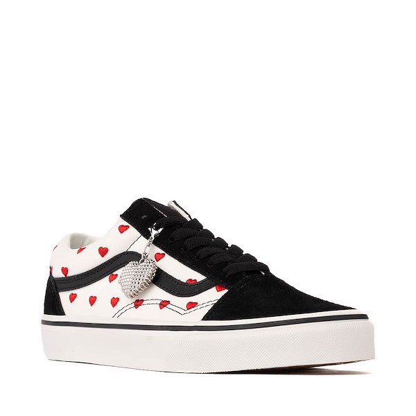 alternate view Vans Old Skool Red Hot Hearts Skate Shoe - Black / White / RedALT5