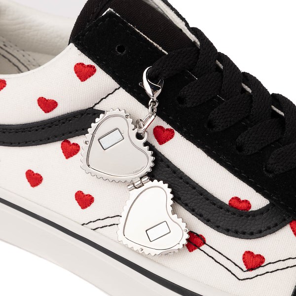 alternate view Vans Old Skool Red Hot Hearts Skate Shoe - Black / White / RedALT5B