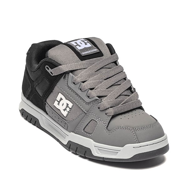 alternate view Mens DC Stag Skate Shoe - Grey / Black / WhiteALT5