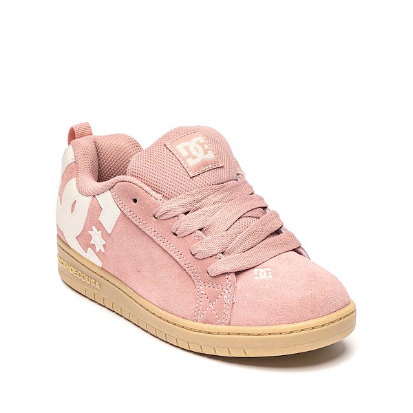 alternate view DC Court Graffik Skate Shoe - Little Kid / Big Kid - Pink / Off White / GumALT5