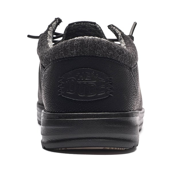 alternate view Mens HEYDUDE Paul Slip-On Casual Shoe - Black MonochromeALT4