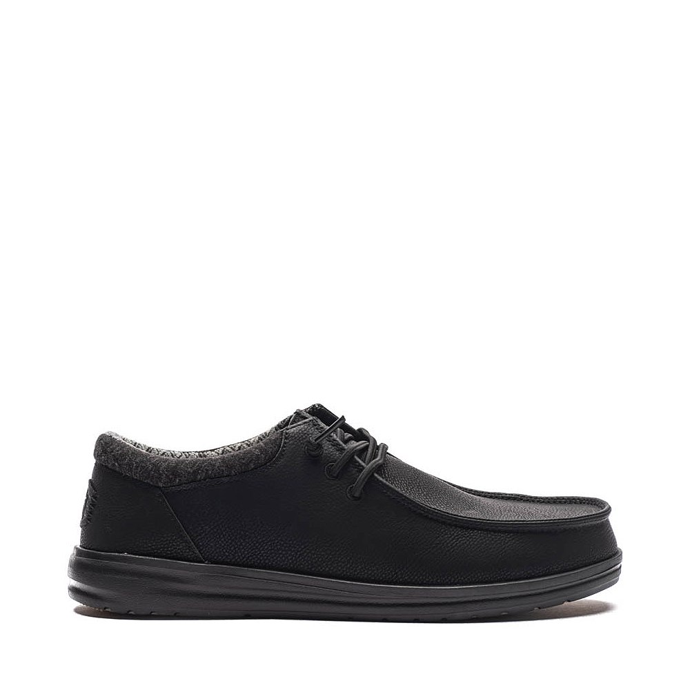 Mens HEYDUDE Paul Slip-On Casual Shoe - Black Monochrome