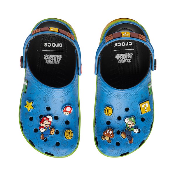 alternate view Super Mario Crocs Classic Clog - Blue / MulticolorALT2